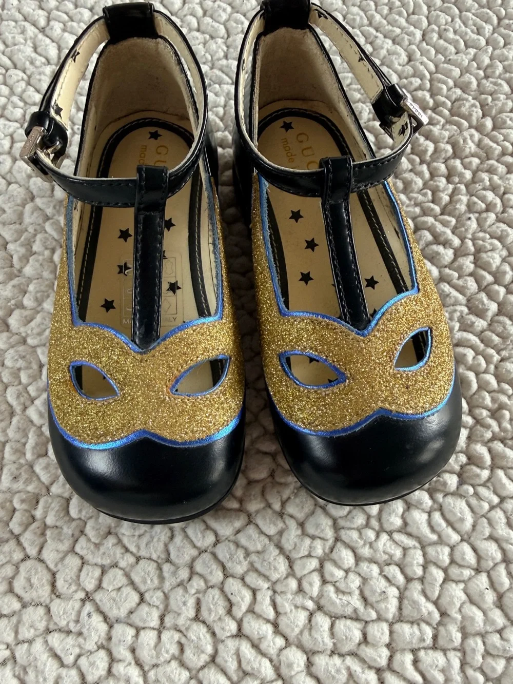 Gucci Kids Glitter Mary Jane Shoes - New - no box.